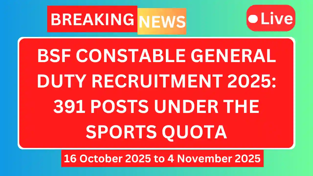 Bsf constable general duty recruitment 2025
