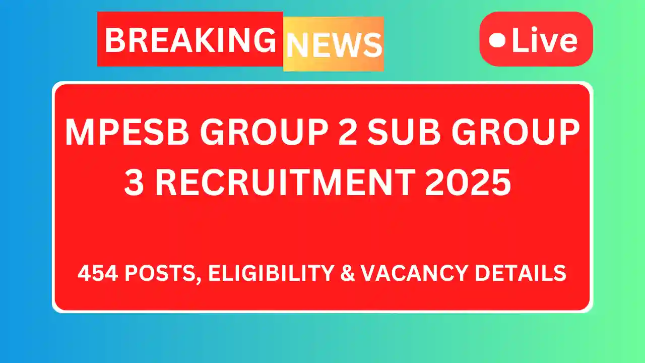 Mpesb group 2 sub group 3 recruitment 2025
