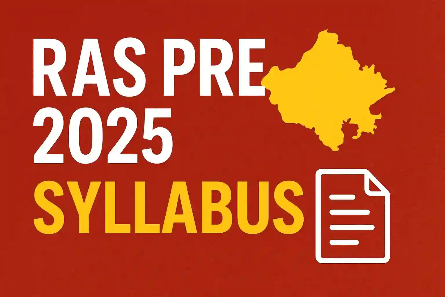 Ras pre syllabus 2025 pdf in hindi