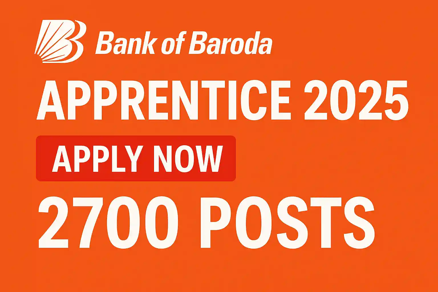 Bank of baroda apprentice recruitment 2025