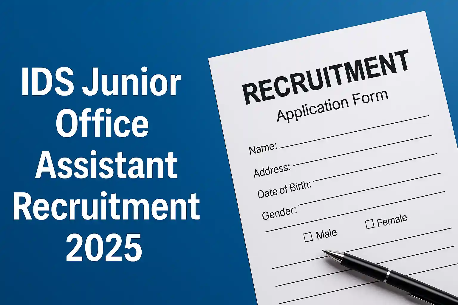 Ids junior office assistant recruitment 2025