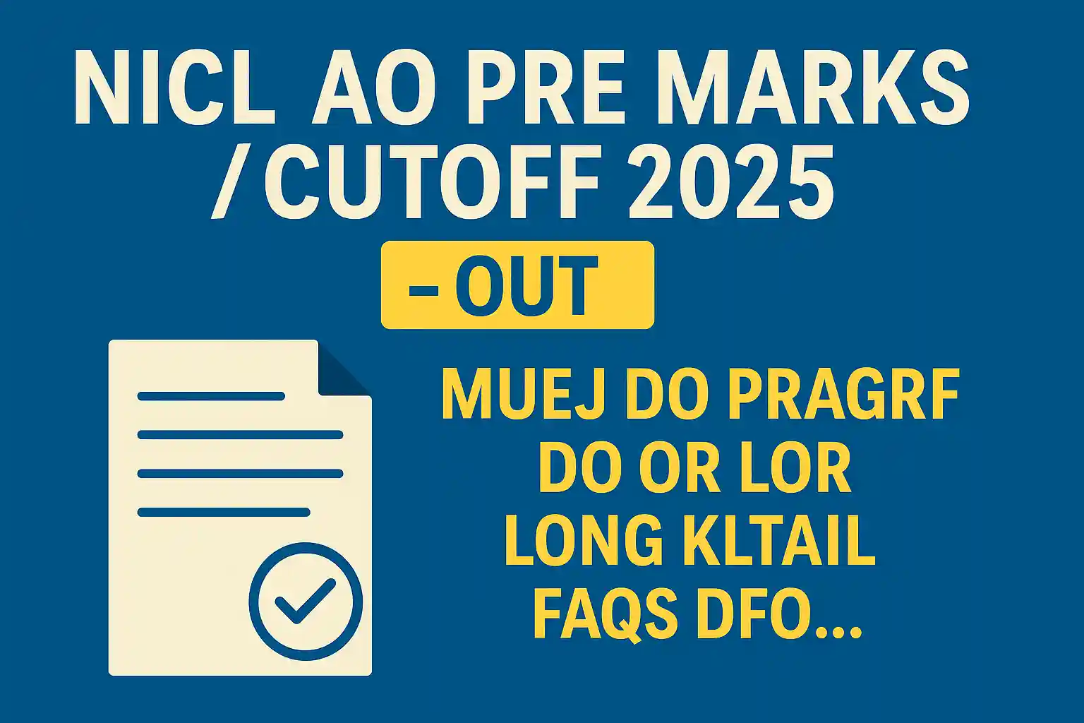 Nicl ao pre marks cutoff 2025