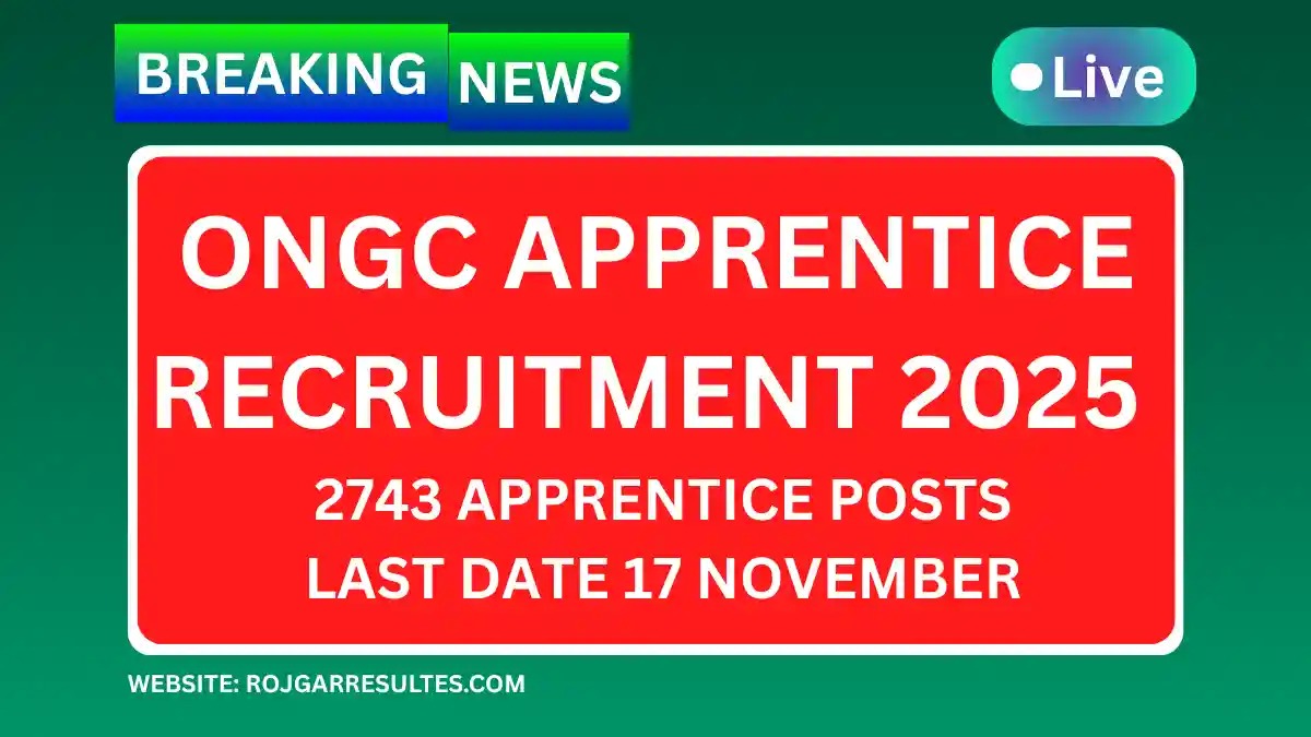 Upcoming recruitment update 12 Ongc apprentice recruitment 2025